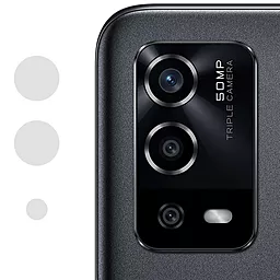 Защитное стекло Epik 0.18mm на камеру (тех.пак) для Oppo A55 4G Прозрачный