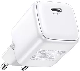 Сетевое зарядное устройство Ugreen CD318 Nexode 20W PD GaN USB-C White - миниатюра 3
