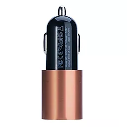 Автомобильное зарядное устройство Rock Double USB Car Charger 2.1A Black / Bronze - миниатюра 4