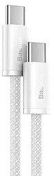 USB PD Кабель Baseus Dynamic 20V 5A 2M USB Type-C - Type-C Cable White (CALD000302)