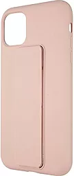 Чехол Epik Silicone Case Hand Holder Apple iPhone 12, iPhone 12 Pro Pink Sand - миниатюра 2