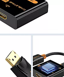 Видео переходник (адаптер) CABLETIME DisplayPort - HDMI v2.0 4k 60hz 0.2m black (CP20B) - миниатюра 2