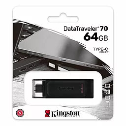 Флешка Kingston 64GB USB-C 3.2 Gen 1 DataTraveler 70 (DT70/64GB) - миниатюра 3