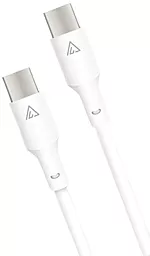 Кабель USB PD ACCLAB PwrX 60W 3A 1.2M USB Type-C - Type-C Cable White (1283126559563) - миниатюра 3