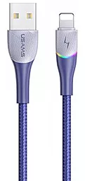 Кабель USB Usams U77 Colorful 2.4A 1.2M USB Lightning Cable Blue