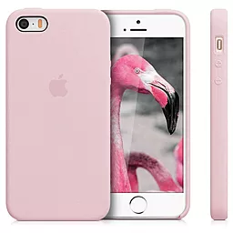 Чехол Silicone Case для Apple iPhone SE, iPhone 5S, iPhone 5  Pink Sand