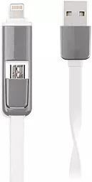 Кабель USB Yoobao YB-K3 Combo 2-in-1 USB to micro USB/Lightning Cable Grey