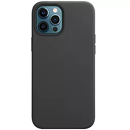 Чехол Apple Leather Case without Logo для iPhone 12 Pro Max Black