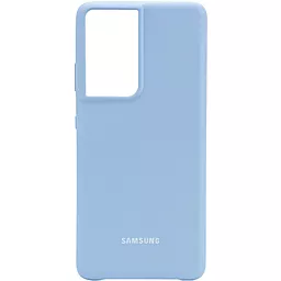 Чехол Epik Silicone Cover Full Protective (AA) Samsung G998 Galaxy S21 Ultra Lilac Blue