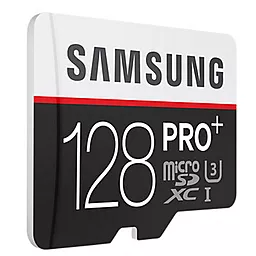 Карта памяти Samsung microSDXC 128GB Pro Plus Class 10 UHS-I U3 + SD-адаптер (MB-MD128DA/RU) - миниатюра 3