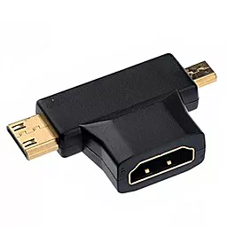 Відео перехідник (адаптер) NICHOSI HDMI (мама) > MicroHDMI and MiniHDMI