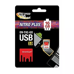 Флешка Strontium 16GB Nitro Plus Silver OTG USB 3.0 (SR16GSLOTG1Z) - миниатюра 3