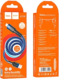 Кабель USB Hoco U110 2.4A micro USB Cable Blue - миниатюра 6