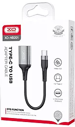 OTG-перехідник XO NB201 USB Type-C to USB Gray - мініатюра 2