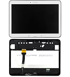 Дисплей для планшета Samsung Galaxy Tab 4 10.1 T530, T531, T535 + Touchscreen with frame (original) White