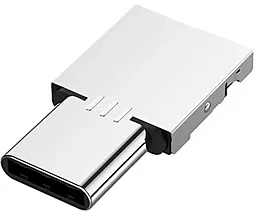 OTG-переходник XoKo AC-045 M-F USB Type-C -> USB-A 2шт Silver (XK-AC045-SL2) - миниатюра 3