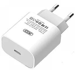 Сетевое зарядное устройство с быстрой зарядкой XO L40 18W PD 3A USB-C White