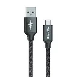Кабель USB ColorWay USB Type-C Cable 2.1A Black (CW-CBUC003-BK)
