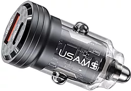 Автомобильное зарядное устройство Usams CC175 C35 45W PD/QC USB-A-C Black - миниатюра 2
