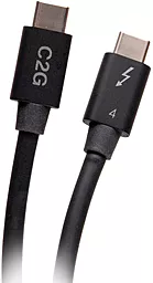 Кабель USB PD C2G 100W 8K 60Hz Thunderbolt 4 0.8M USB Type-C - Type-C Cable Black (C2G28886) - миниатюра 4