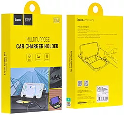 Настольный  держатель Hoco CA1 Car Charging Stand for Phone Black - миниатюра 8