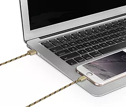 Кабель USB Momax Elit Link Lightning Cable 2.4A 2m Gold (DL3L) - миниатюра 5