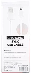 Кабель USB Yoobao YB411 Colourful micro USB Cable White - миниатюра 5