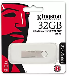 Флешка Kingston DTSE9 G2 32GB USB 3.0 (DTSE9G2/32GB) Metal Silver - миниатюра 3