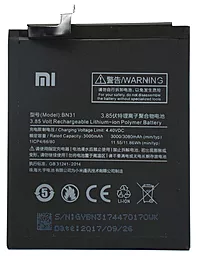 Аккумулятор Xiaomi Mi A1 Tissot (MDG2, MDI2) / BN31 (3080 mAh) 12 мес. гарантии