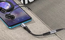 Аудио-переходник Hoco LS33 M-F USB Type-C -> 3.5mm Grey - миниатюра 7