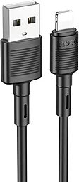 Кабель USB Hoco X83 Victory 2.4a Lightning Cable Black