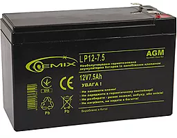 Аккумуляторная батарея Gemix 12V 7.5Ah (LP12-7.5)