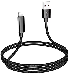 Кабель USB Hoco U125 Benefit 12w 2.4a 1.2m Lightning cable black - миниатюра 4