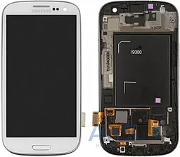 Дисплей Samsung Galaxy S3 с тачскрином и рамкой, (TFT), White