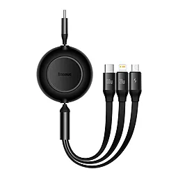 Кабель USB Baseus Bright Mirror 2 Series 100W 1.1M 3-in-1 USB to micro/Lightning/Type-C Cable Black (CAMJ010201)