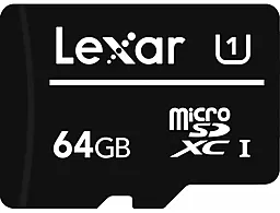 Карта памяти Lexar microSDXC 64GB Class 10 UHS-I U1 (LFSDM10-64GABC10)
