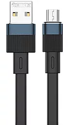 Кабель USB Remax Flushing Series Elastic Aluminum RC-C001 2.4A micro USB Cable Black