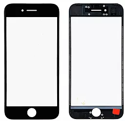 Корпусное стекло дисплея Apple iPhone 7 (с OCA пленкой и поляризационной пленкой) с рамкой, оригинал, Black