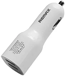 Автомобільний зарядний пристрій Remax 3.1A Dual USB car charger White (RCC201) - мініатюра 1