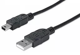 Кабель USB Manhattan Mini USB 1.8m Black (333375) - миниатюра 2