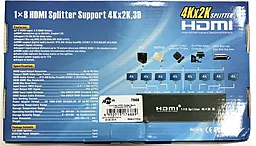 Видео сплиттер Atcom HDMI 1x8 v1.4 4k 30hz black (7688) - миниатюра 6