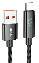 Кабель USB Hoco U125 Benefit 66w 5a 1.2m USB Type-C cable black