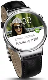 Смарт-часы Huawei Watch Silver (Stainless Steel with Black Leather Strap) - миниатюра 5