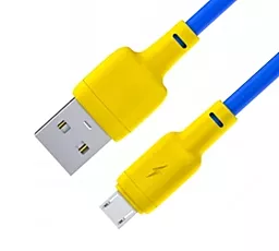USB Кабель Gelius Full Silicone micro USB Cable Blue/Yellow (GP-UCN001M)