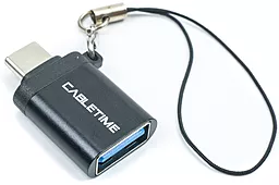 OTG-перехідник CABLETIME M-F USB Type-C -> USB-A 3.0 Black (CA913688)