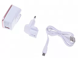 Сетевое зарядное устройство с быстрой зарядкой LDNio QС 2.0 USB 2.4A + micro USB Cable White (DL-A1204Q) - миниатюра 3