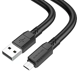 Кабель USB Borofone BX81 micro USB Cable Black - миниатюра 2