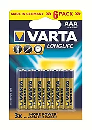 Батарейки Varta AAA/LR03 Longlife 6шт 1.5 V