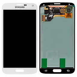 Дисплей Samsung Galaxy S5 G900 з тачскріном, оригінал, White