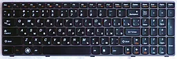 Клавіатура для ноутбуку Lenovo B570 B575 B580 B590 V570 V575 V580 Z570 Z575 25-200938 чорна/шоколад